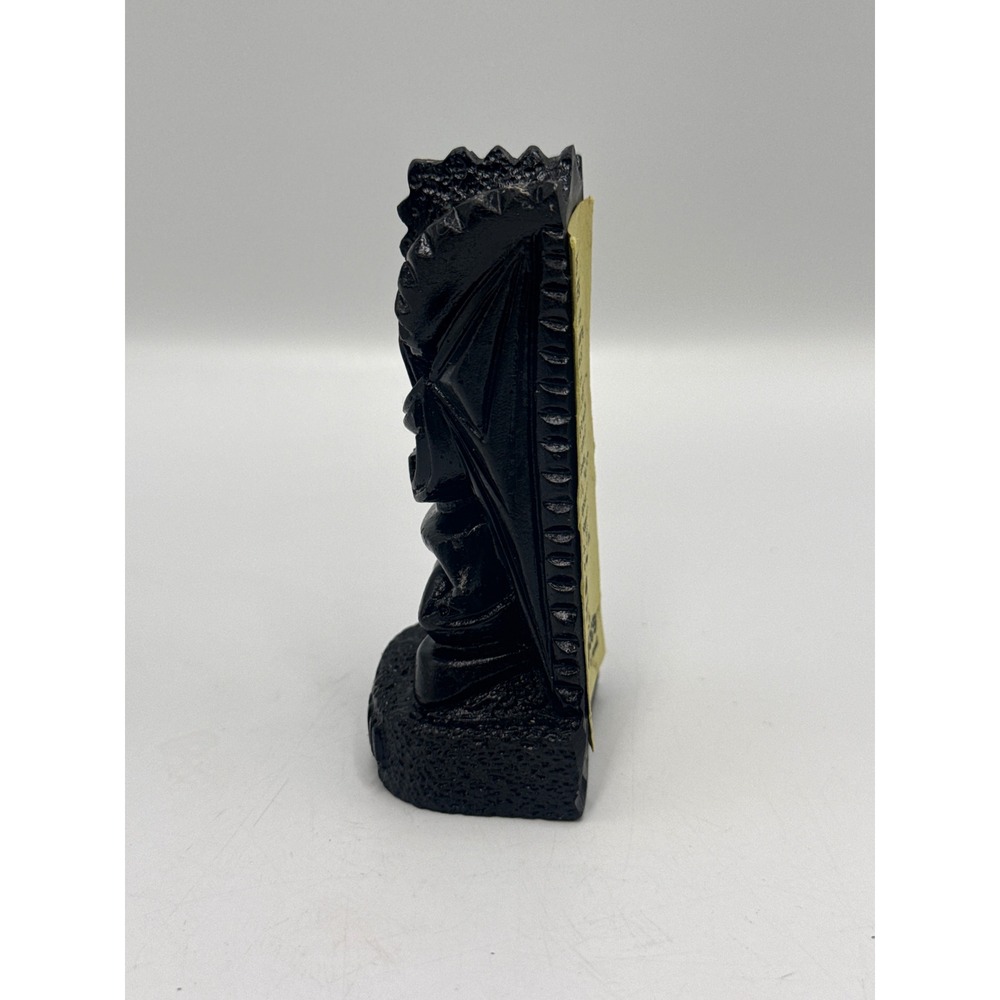 Coco Joes Hawaii God of Happiness Tiki Figurine No 208 Black Lava Hauoli‎ Idol - Picture 3 of 7